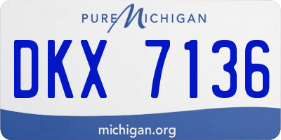 MI license plate DKX7136