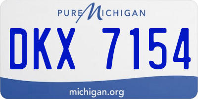 MI license plate DKX7154