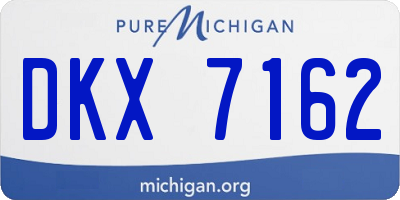 MI license plate DKX7162