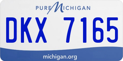MI license plate DKX7165
