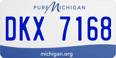 MI license plate DKX7168
