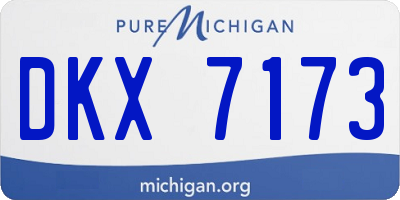 MI license plate DKX7173