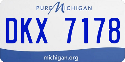 MI license plate DKX7178