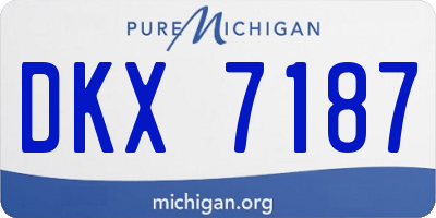 MI license plate DKX7187