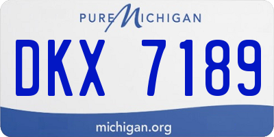 MI license plate DKX7189