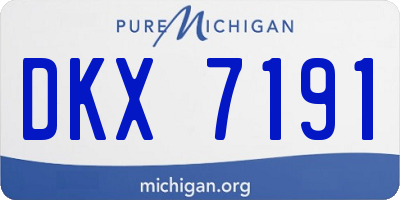 MI license plate DKX7191