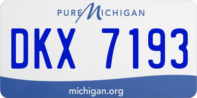 MI license plate DKX7193