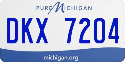 MI license plate DKX7204