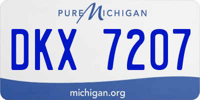 MI license plate DKX7207