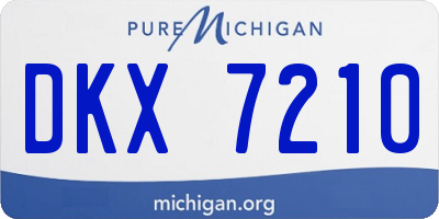 MI license plate DKX7210