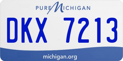 MI license plate DKX7213