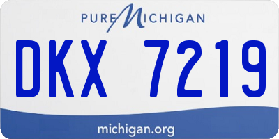 MI license plate DKX7219
