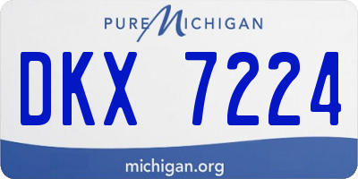 MI license plate DKX7224