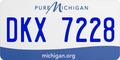 MI license plate DKX7228