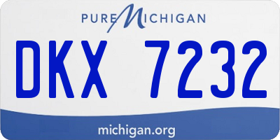 MI license plate DKX7232
