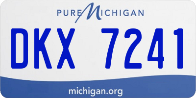 MI license plate DKX7241