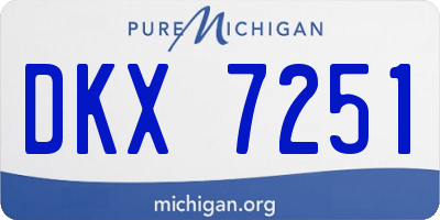 MI license plate DKX7251