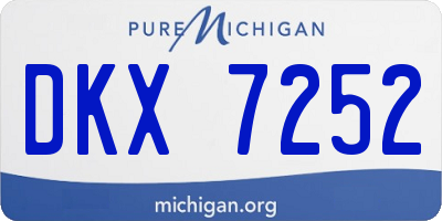 MI license plate DKX7252