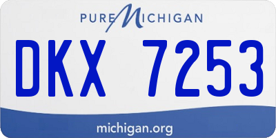 MI license plate DKX7253