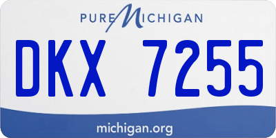 MI license plate DKX7255