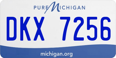MI license plate DKX7256