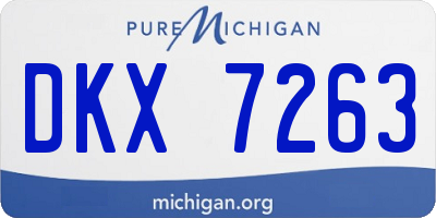 MI license plate DKX7263