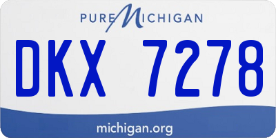 MI license plate DKX7278