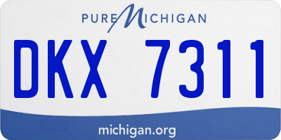 MI license plate DKX7311