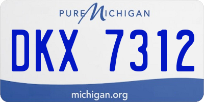MI license plate DKX7312