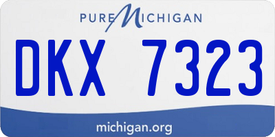 MI license plate DKX7323