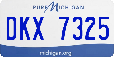 MI license plate DKX7325