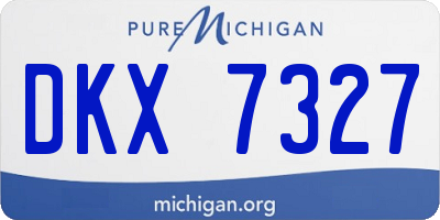 MI license plate DKX7327