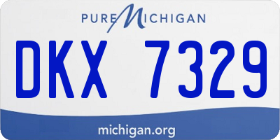 MI license plate DKX7329