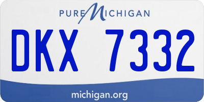 MI license plate DKX7332