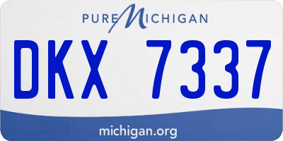 MI license plate DKX7337