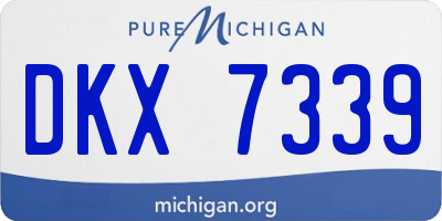 MI license plate DKX7339