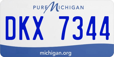 MI license plate DKX7344