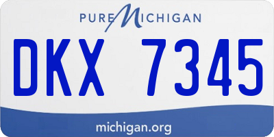 MI license plate DKX7345