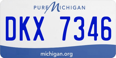 MI license plate DKX7346