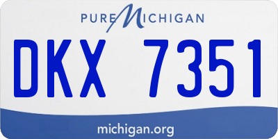 MI license plate DKX7351