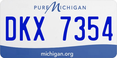 MI license plate DKX7354