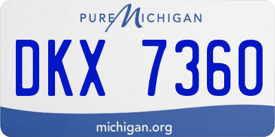 MI license plate DKX7360