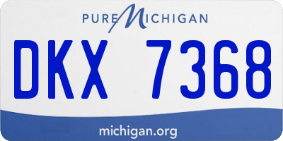MI license plate DKX7368