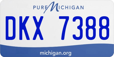 MI license plate DKX7388