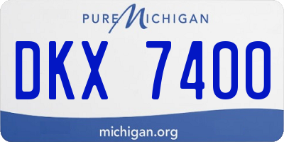 MI license plate DKX7400