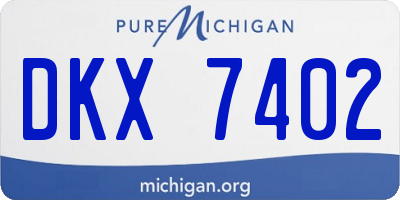 MI license plate DKX7402