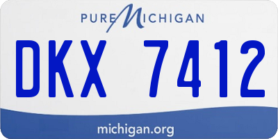 MI license plate DKX7412