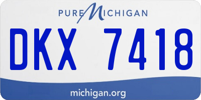 MI license plate DKX7418