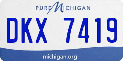 MI license plate DKX7419