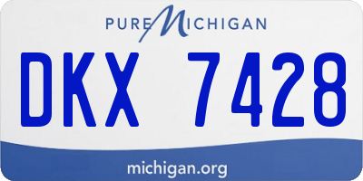 MI license plate DKX7428